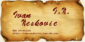 Ivan Nešković vizit kartica